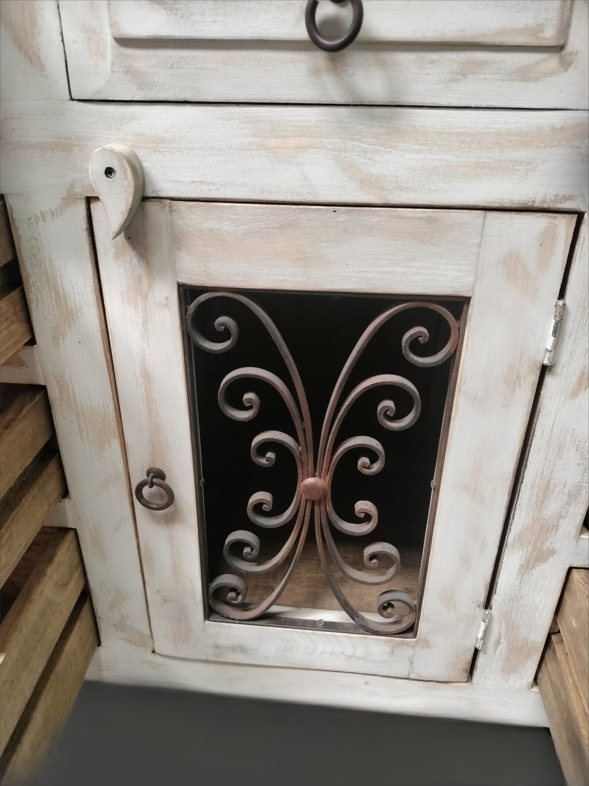 San Pablo - Farmhouse - Whitewash Handcrafted Vanity With Eight Drawers And One Door (55"L x 22"D x 36"H) Free Shipping - Image 3